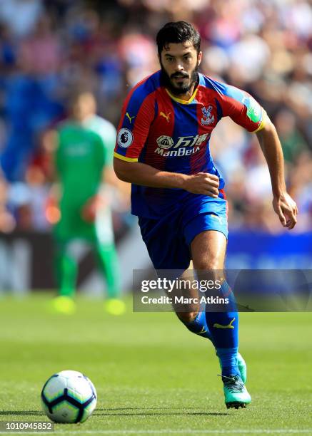 James Tomkins of Crystal Palace during the Pre-Season Friendly between Crystal Palace and Toulouse at Selhurst Park on August 4, 2018 in London,...