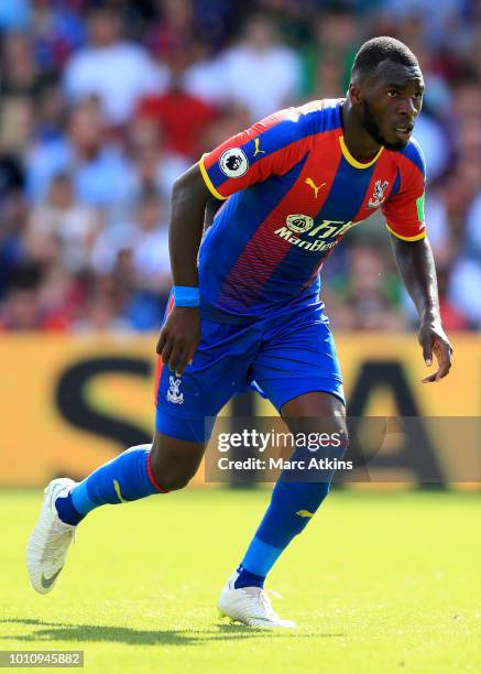 Christian Benteke of Crystal Palace during the Pre-Season Friendly between Crystal Palace and Toulouse at Selhurst Park on August 4, 2018 in London,...