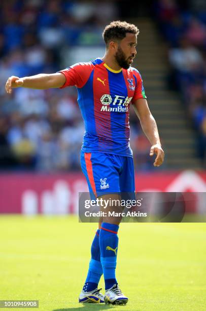 Andros Townsend of Crystal Palace during the Pre-Season Friendly between Crystal Palace and Toulouse at Selhurst Park on August 4, 2018 in London,...