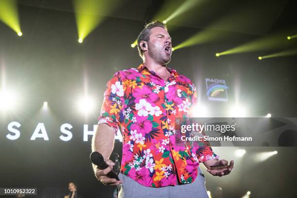 Sasha performs during the 'Musik@Park' Summer Party at Europapark on August 4, 2018 in Rust, Germany.