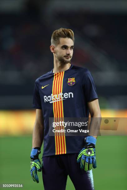 Barcelona Goalkeeper Jokin Ezkieta looks on prior a match between FC Barcelona and AS Roma as part of International Champions Cup 2018 at AT&T...