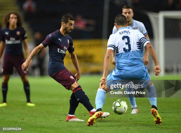 Henrikh Mkhitaryan of Arsenal during the Pre-season friendly between Arsenal and SS Lazzio on August 4, 2018 in Stockholm, Sweden.