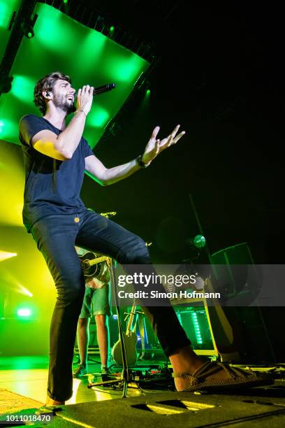 Alvaro Soler performs during the 'Musik@Park' Summer Party at Europapark on August 4, 2018 in Rust, Germany.