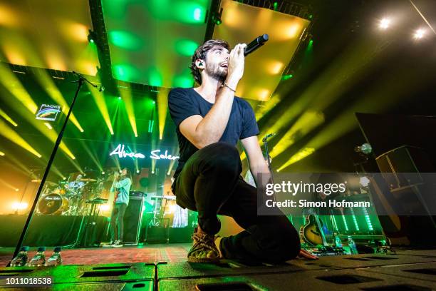 Alvaro Soler performs during the 'Musik@Park' Summer Party at Europapark on August 4, 2018 in Rust, Germany.