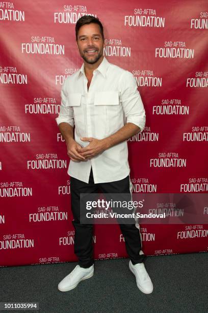 Actor Ricky Martin attends SAG-AFTRA Foundation Conversations screening of "The Assassination Of Gianni Versace: American Crime Story" at SAG-AFTRA...