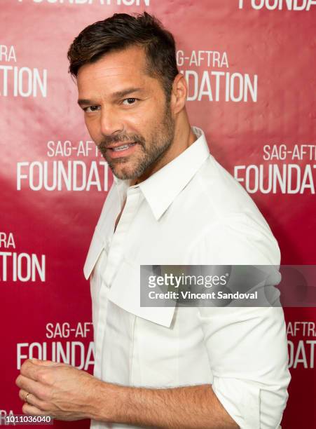 Actor Ricky Martin attends SAG-AFTRA Foundation Conversations screening of "The Assassination Of Gianni Versace: American Crime Story" at SAG-AFTRA...