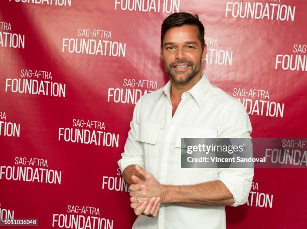 Actor Ricky Martin attends SAG-AFTRA Foundation Conversations screening of "The Assassination Of Gianni Versace: American Crime Story" at SAG-AFTRA...