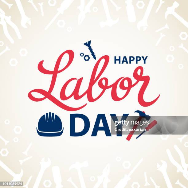 happy labor day - labor day stock illustrations