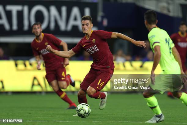 Patrick Schick of AS Roma controls the ball during a match between FC Barcelona and AS Roma as part of International Champions Cup 2018 at AT&T...
