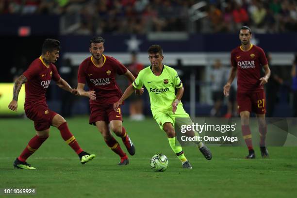 Raul Jimenez of Barcelona controls the ball during a match between FC Barcelona and AS Roma as part of International Champions Cup 2018 at AT&T...