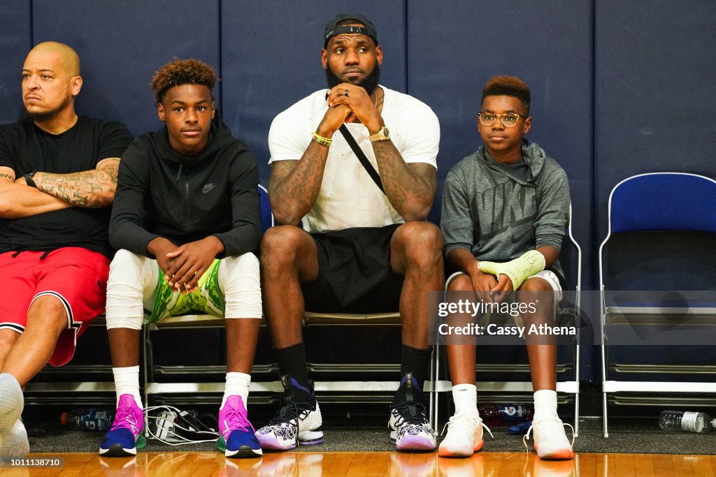 LeBron James and Dwyane Wade Watch Zaire Wade's AAU game