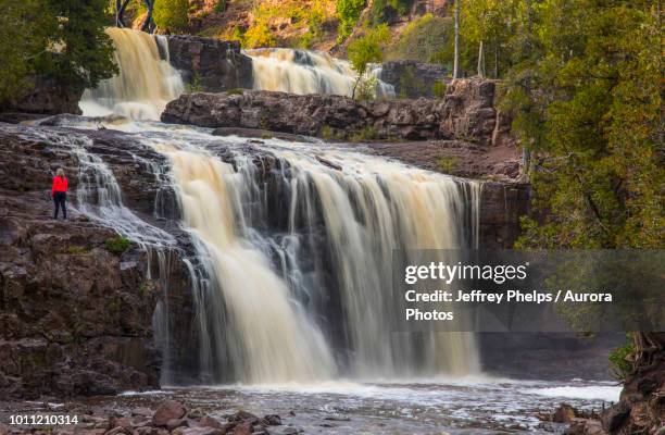 gooseberry falls, two harbors, minnesota, usa - lake superior stock pictures, royalty-free photos & images