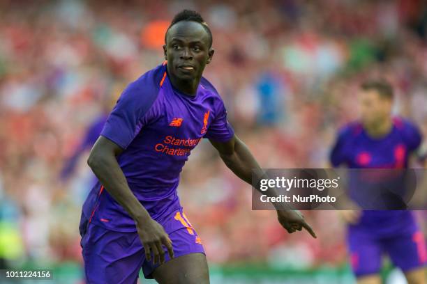 Sadio Mane of Liverpool during the International Club Friendly match between Liverpool FC and SSC Napoli at Aviva Stadium in Dublin, Ireland on...