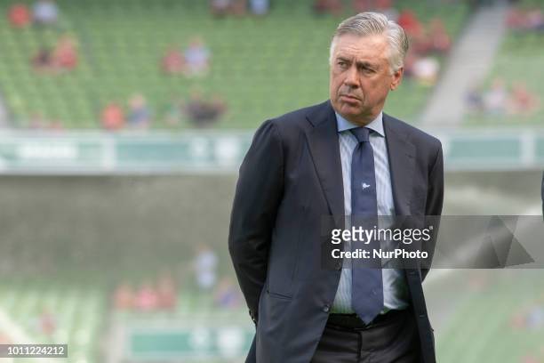 Napoli Manager Carlo Ancelotti during the International Club Friendly match between Liverpool FC and SSC Napoli at Aviva Stadium in Dublin, Ireland...