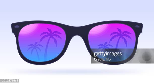 ilustraciones, imágenes clip art, dibujos animados e iconos de stock de gafas de sol de verano - gafas de sol