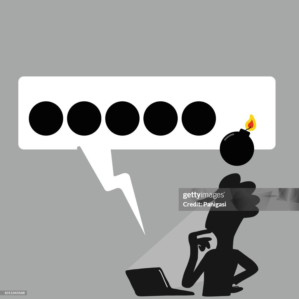 Website User thinking about a password to sign-in a website