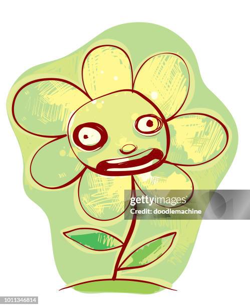 flowerman, the man flower. - ugliness stock illustrations