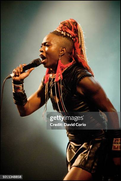 Dobet Gnahore performing at the Siam Tent at Womad, Charlton Park, Malmesbury, Wiltshire, UK on 28 July 2018.