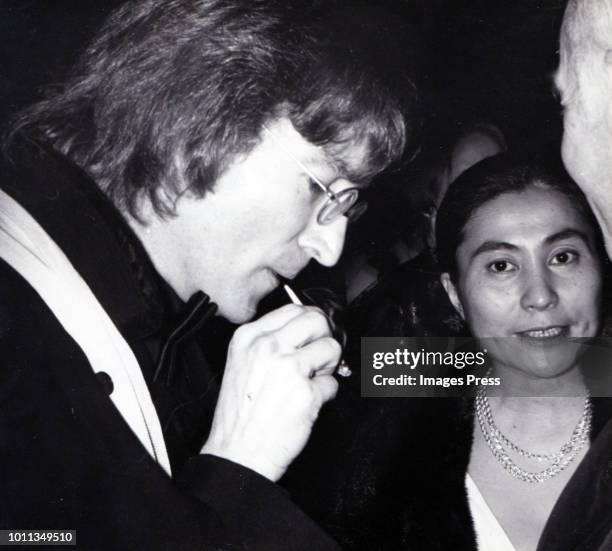 John Lennon and Yoko Ono circa 1979 in New York City.