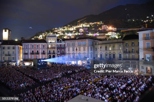 General view of Piazza Grande during the 71st Locarno Film Festival on August 4, 2018 in Locarno, Switzerland.