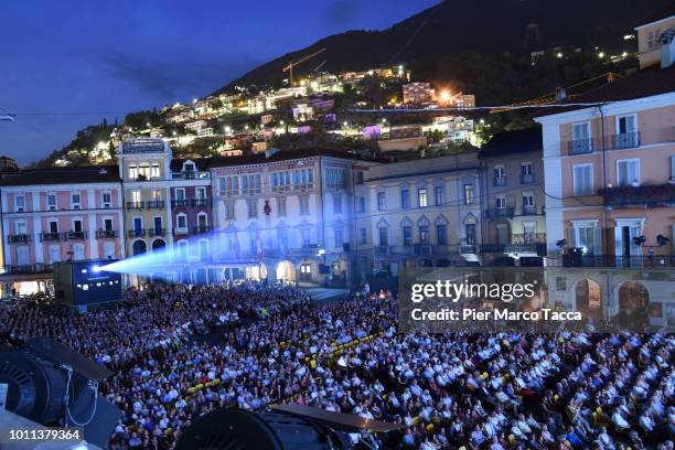 General view of Piazza Grande during the 71st Locarno Film Festival on August 4, 2018 in Locarno, Switzerland.