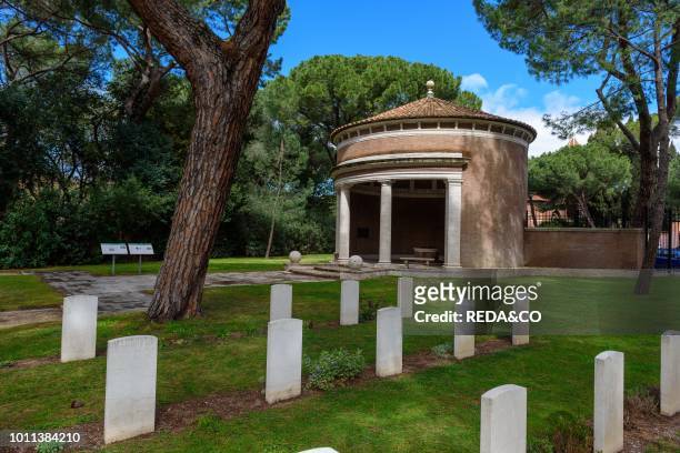 Commonwealth War Cemetery project Louis de Soisson Mure Aureliane Testaccio district Rome Lazio Italy Europe.