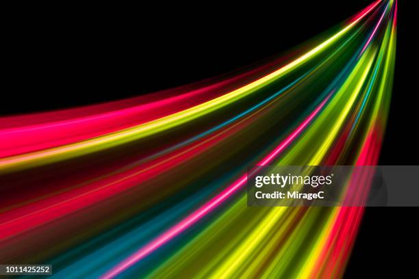 abstract speed blur light trails - light blur stock-fotos und bilder