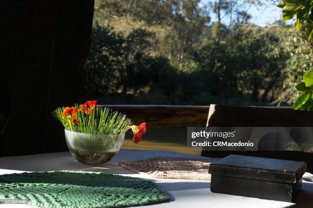 A beautifully laid table waiting for people to enjoy it.