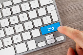 Bid Button on Computer Keyboard