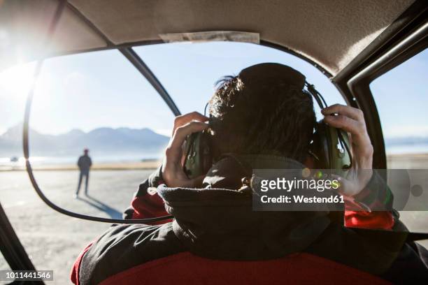 argentinia, ushuaia, - inside helicopter stock pictures, royalty-free photos & images