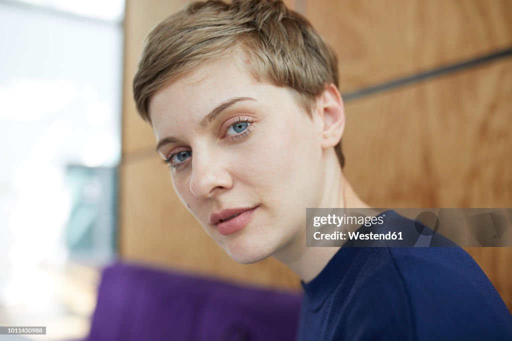 Portrait of blond woman