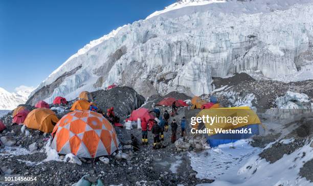 nepal, solo khumbu, everest, sagamartha national park, western cwm, camp 2 - sagarmāthā national park stock-fotos und bilder