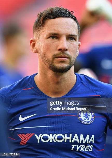 Danny Drinkwater of Chelsea looks dejected following his side's defeat during the FA Community Shield between Manchester City and Chelsea at Wembley...