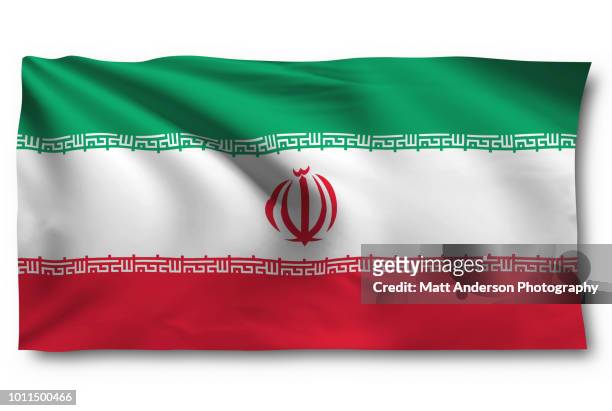 iran - iranian flag - mid atlantic bundesstaaten der usa stock-fotos und bilder