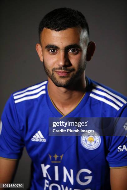 Leicester City unveil new signing Rachid Ghezzal at Belvoir Drive Training Complex on August 03, 2018 in Leicester, United Kingdom.