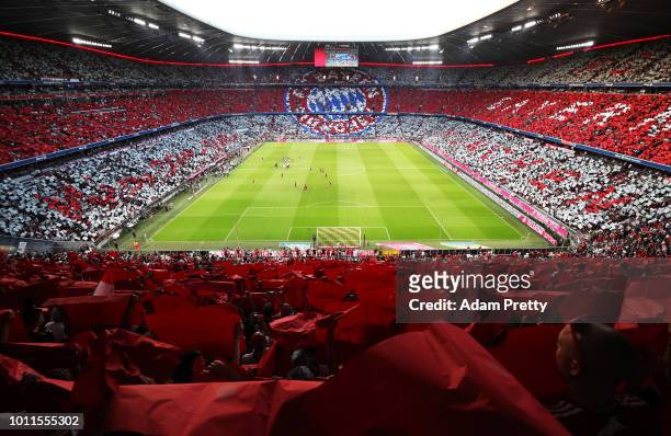 General view of Allianz arena before the Bayern Muenchen v Manchester United Friendly Match at Allianz Arena on August 5, 2018 in Munich, Germany.