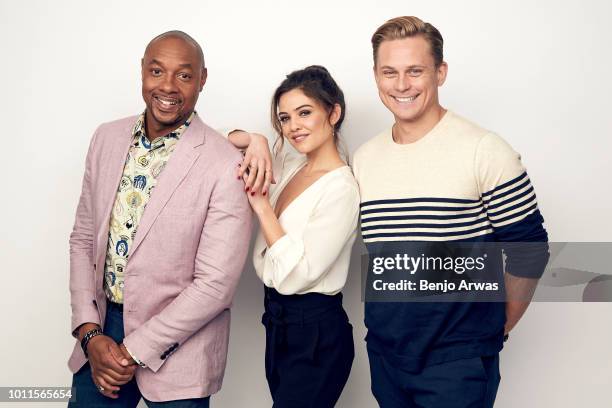 Actors Dorian Missick, Danielle Campbell, and Billy Magnussen of CBS's 'Tell Me A Story' pose for a portrait during the 2018 Summer Television...