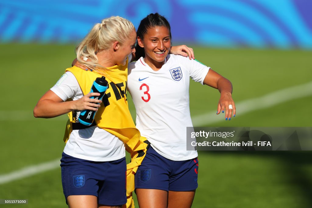 Mollie Rouse Mollie Rouse of England and Chloe Peplow of England during the FIFA ...