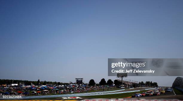 Chase Elliott, driver of the SunEnergy1 Chevrolet, races during the Monster Energy NASCAR Cup Series GoBowling at The Glen at Watkins Glen...