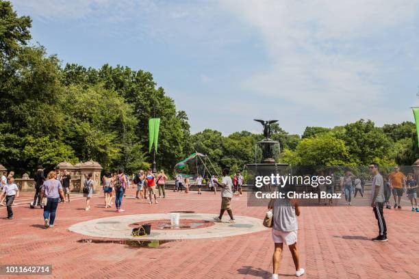bethesda fountain - town square america stock pictures, royalty-free photos & images