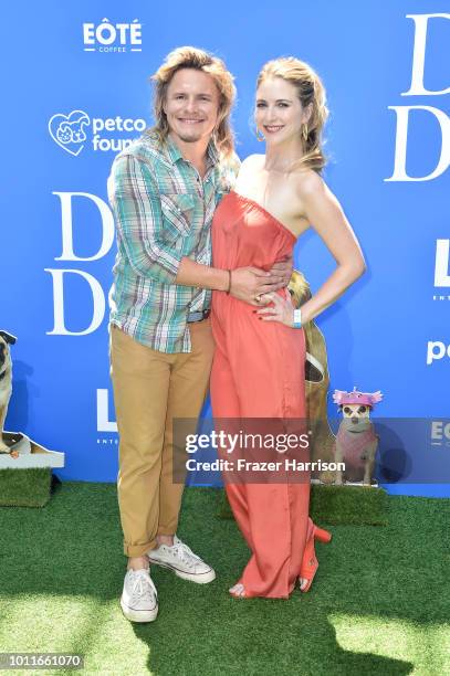 Tony Cavalero and Annie Cavalero attend the premiere of LD Entertainment's "Dog Days" at Westfield Century City on August 5, 2018 in Century City,...