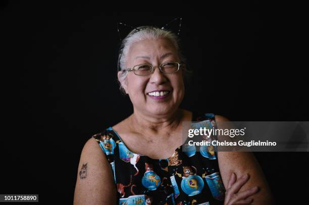 An attendee poses at CatCon Worldwide 2018 at Pasadena Convention Center on August 5, 2018 in Pasadena, California.