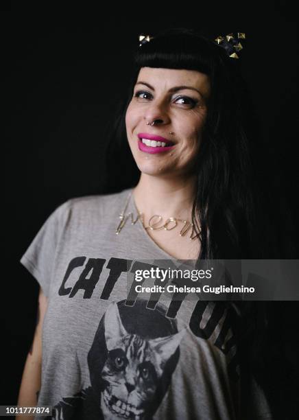 An attendee poses at CatCon Worldwide 2018 at Pasadena Convention Center on August 5, 2018 in Pasadena, California.