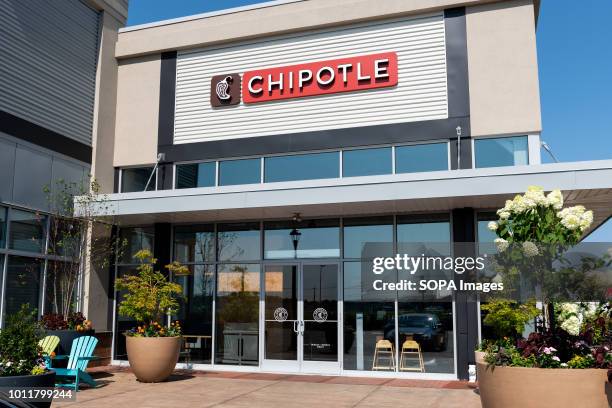 Chipotle restaurant in Teterboro, New Jersey.