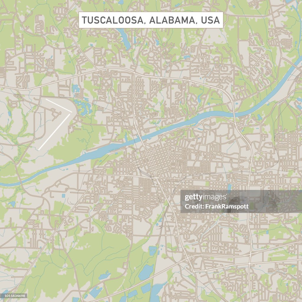 Tuscaloosa Alabama US City Street Map