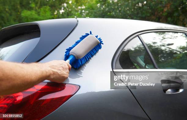 car being prepared to go on sale - clean car stock pictures, royalty-free photos & images