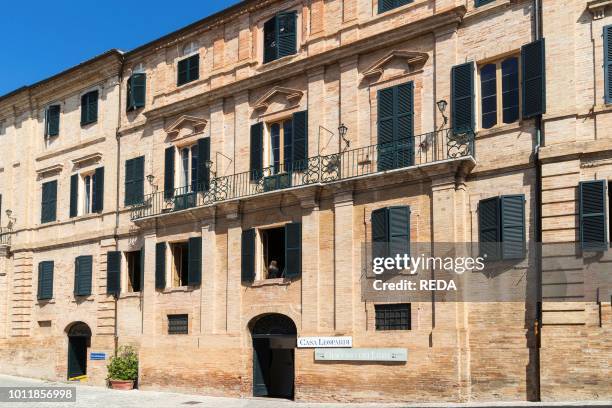 Casa Leopardi house museum dedicated to the poet Giacomo Leopardi from Recanati Marche Italy Europe.