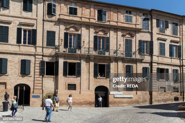 Casa Leopardi house museum dedicated to the poet Giacomo Leopardi from Recanati Marche Italy Europe.