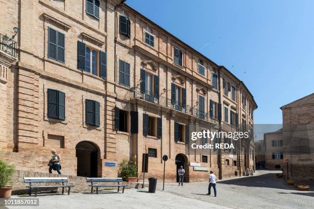 Casa Leopardi house museum dedicated to the poet Giacomo Leopardi from Recanati Marche Italy Europe.