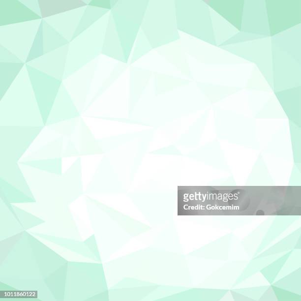 abstract green polygonal triangular pattern background - turquoise gemstone stock illustrations